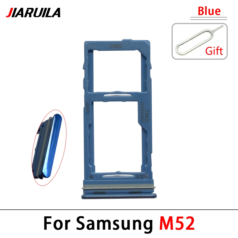 10Pcs, Sim Card Tray For Samsung M23 M52 M53 M62 4G 5G Dual Micro SIM Card Slot Tray Holder SD Card Reader Parts