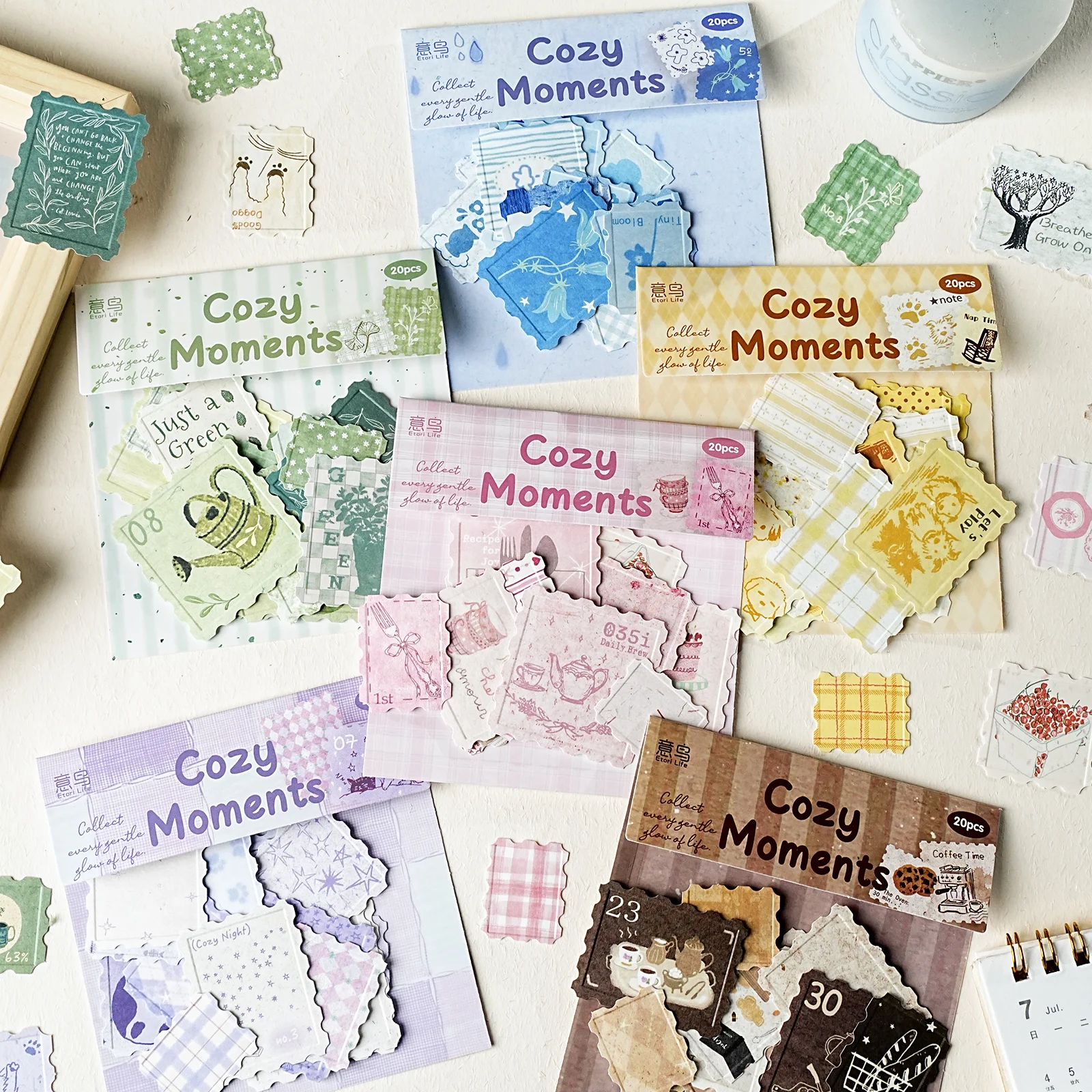 

Набор винтажных наклеек Etori Life Warm Moments Series, 20 шт., в стиле Ins, для украшения дневников, небольшие узоры для ноутбуков, телефонов, багажа, офисных принадлежностей, подарочные бумажные пакеты, материалы для скрапбукинга, поделки своими руками,