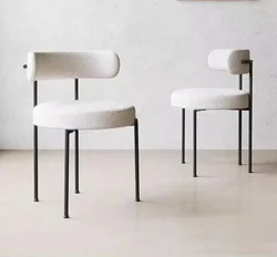 Velvet Dining Chairs Modern Iron Glass Living Room Sofa Stool with Metal Legs Frame Dining Room Furniture Makeup Office Chairs