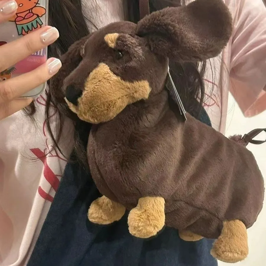 Ladies New Bag Plush Doll Dachshund Bag West Highland Puppy Doll Crossbody Bag Shoulder Funny Bag Doll Bag Bolsos De Mujer Moda