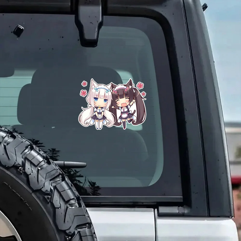 Nekopara Chocolate And Vanilla Creative&Funny Stickers For Cartoon Fans&Lover,High Quality Decal for Car Truck motorcyc & Laptop