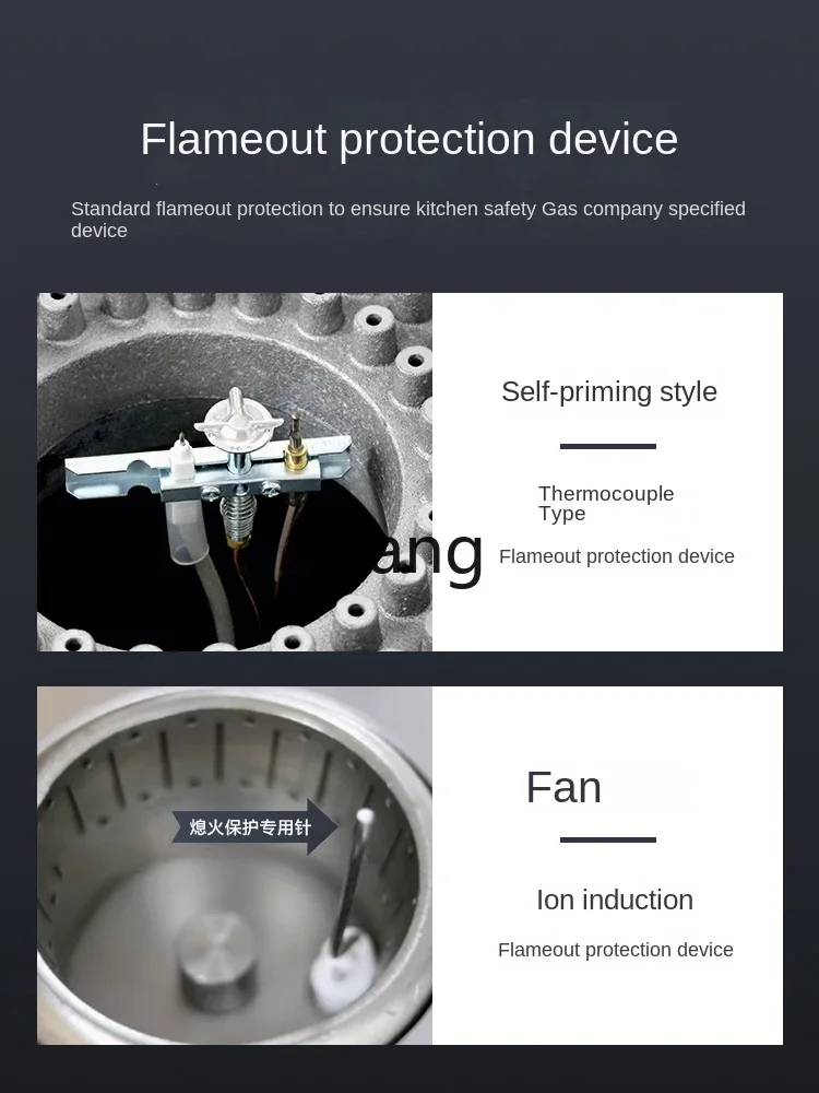 موقد حساء منخفض CX مع موقد عصيدة تجاري عين واحدة ومزدوجة للحماية من اللهب