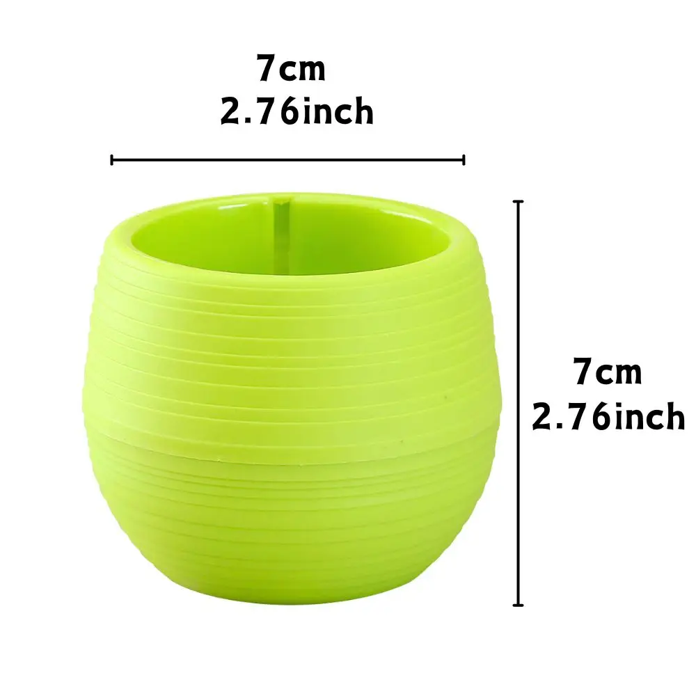 5/10/15pcs Multicolor Self-absorbing Water Flower Pots Round Plastic Planters for Succulent Cactus Indoor Desk Decor YMY