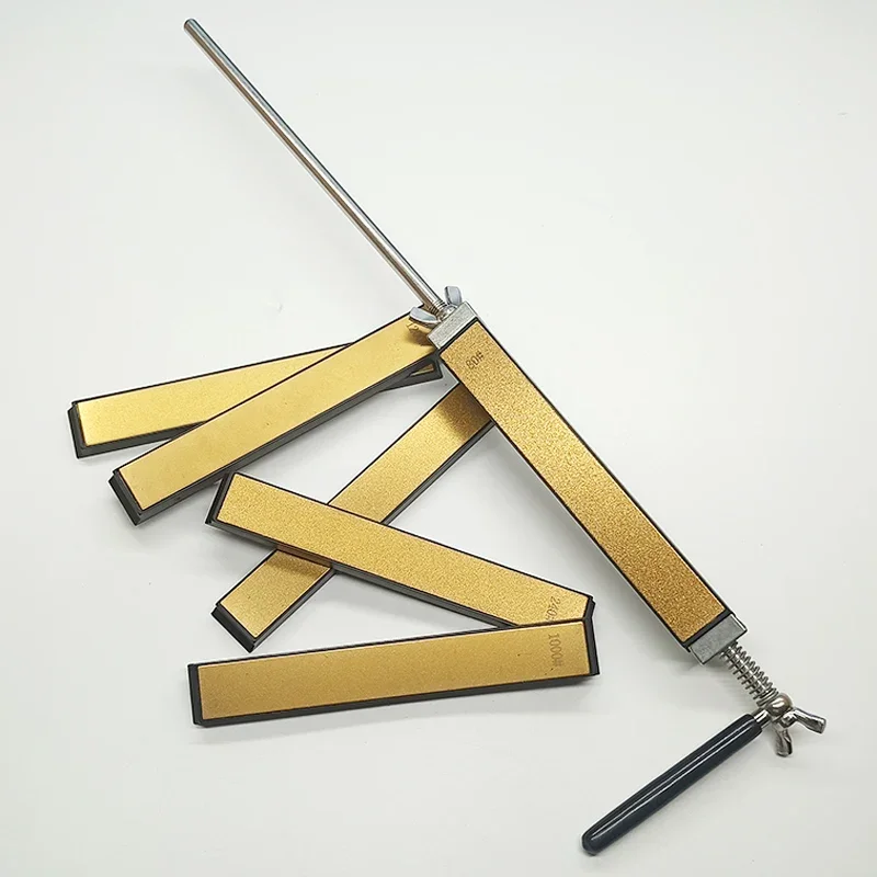 

Точильный камень для ножей с фиксированным углом, Алмазный точильный камень, золотистый бриллиантовый