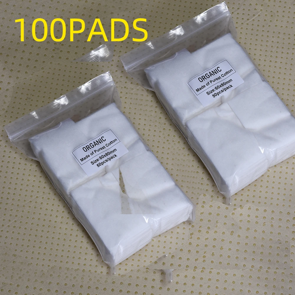 وسادة ناعمة من القطن 100% العضوي الياباني 50/100 ورقة 60 × 80 مم قطن مكرر غير مبيض