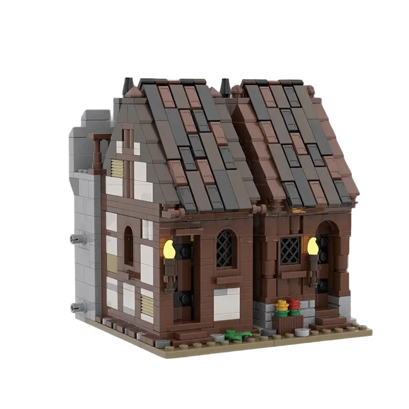 891 PCS Urban Mini Houses Set- MiniHäuserSet MOC Customize Modular Building Block Brick Popular Design DIY Boy Toy Birthday Gift