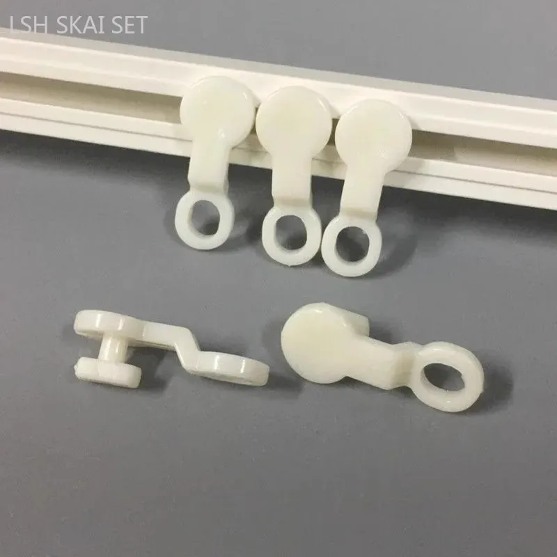 

30pcs Curtain Side Sliding Track Wheel Sand Window Guide Wheel Rail Household Plastic Roller Curtain Pulley Hardware Accessories