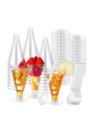 10 Summer Ice Cream Cups, Birthday Party Cocktail Glasses, Martini Glasses, Dessert Glasses Suitable for Wedding Parties