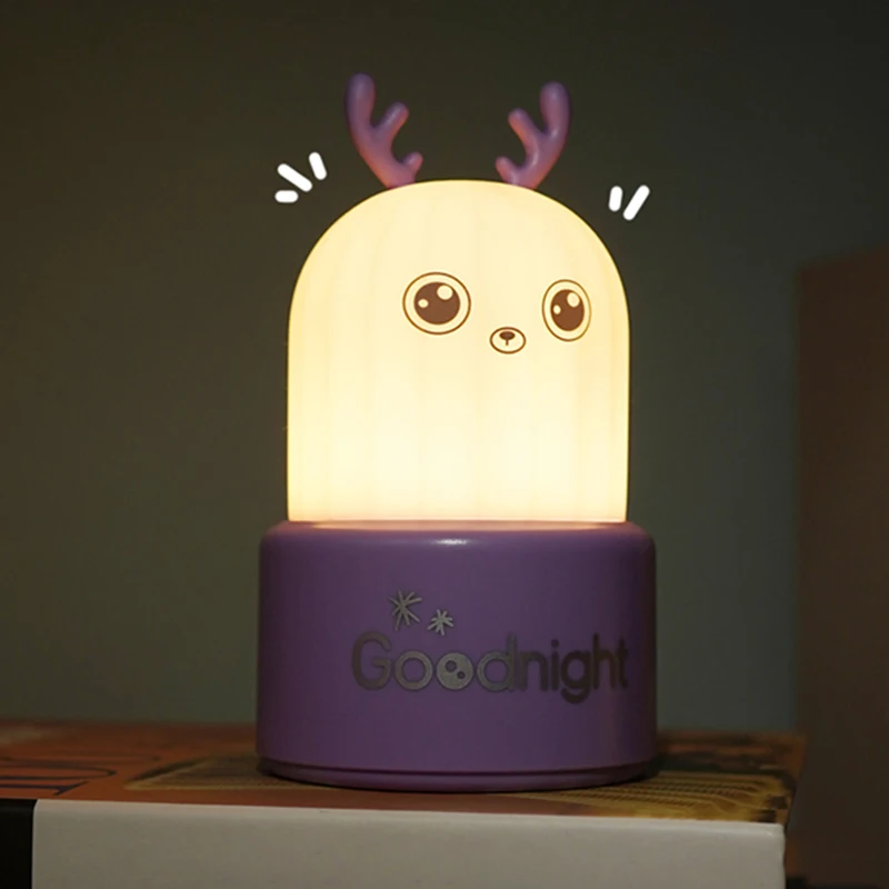 Imagem -06 - Silicone Deer Night Light For Room Decoration Hallowee Deer Lamp Decoração de Mesa de Boa Aparência Boa Escolha para Presentes