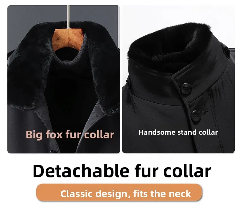 Warm New Style Men's Down Coats And Parkas Removable Inner Padding Puffer Jackets Winter Man White Goose Down Jacket HWY131588