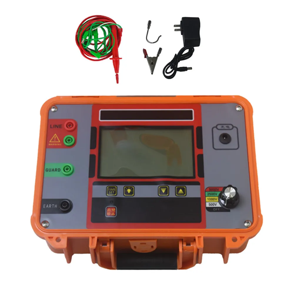 High Precision 5KV 100KΩ Megameter Micro Ohm Meter Insulation Resistance Tester With Strong Load Capacity