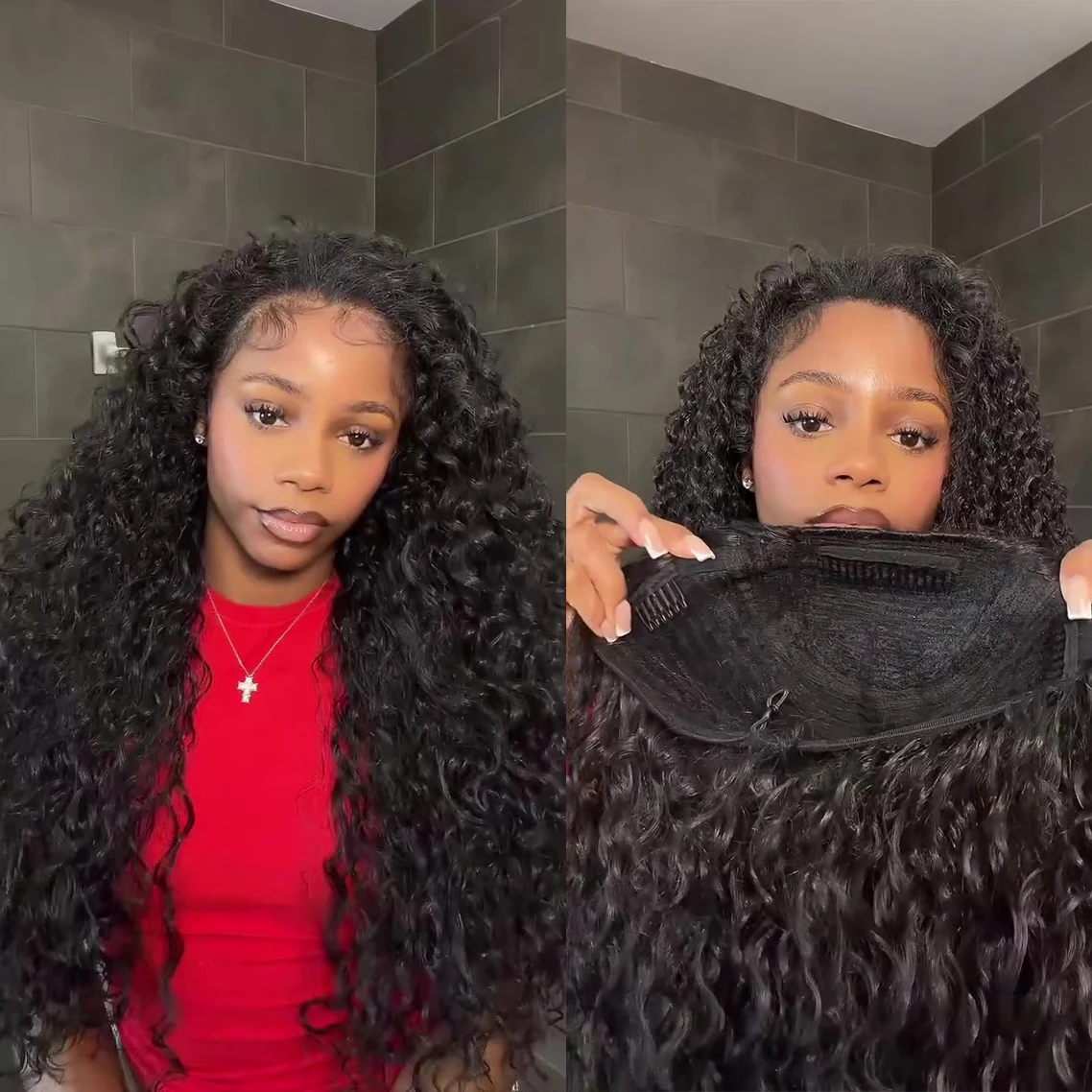 curly-half-wig-human-hair-flip-over-wear-go-wig-250-density-3-in-1-half-wigs-water-wave-invisible-hairline-beginner-friendly