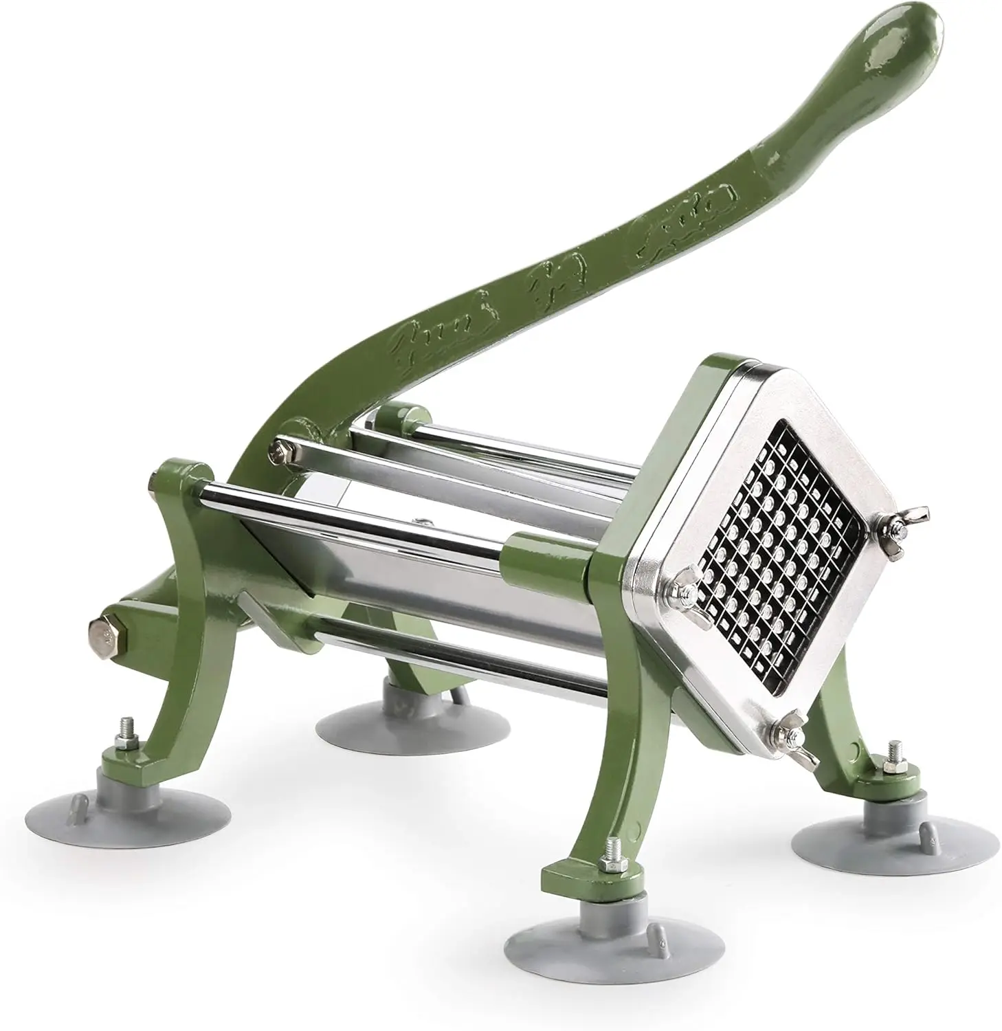 

Star Foodservice 42306 Commercial Grade French Fry Cutter with Suction Feet, 3/8", Green