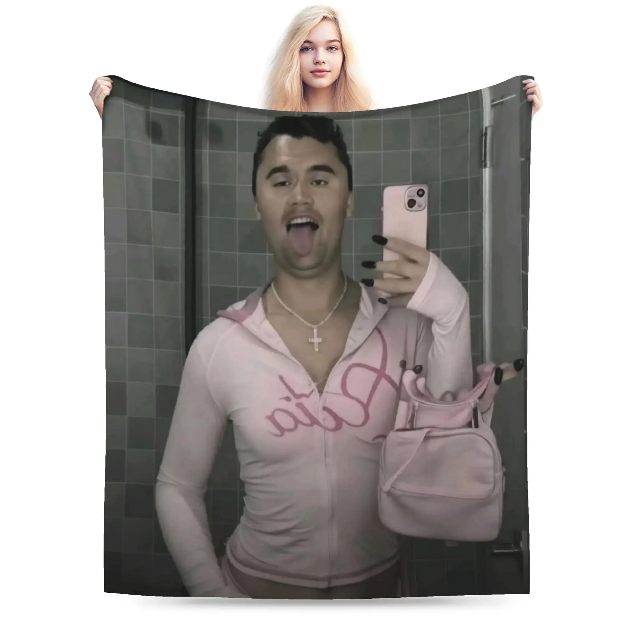 Charlie Kirk Funny Meme  Blanket Super Soft Warm  Throw Blankets for Sofa 50x60 Inch Multi-size Bedding Throws