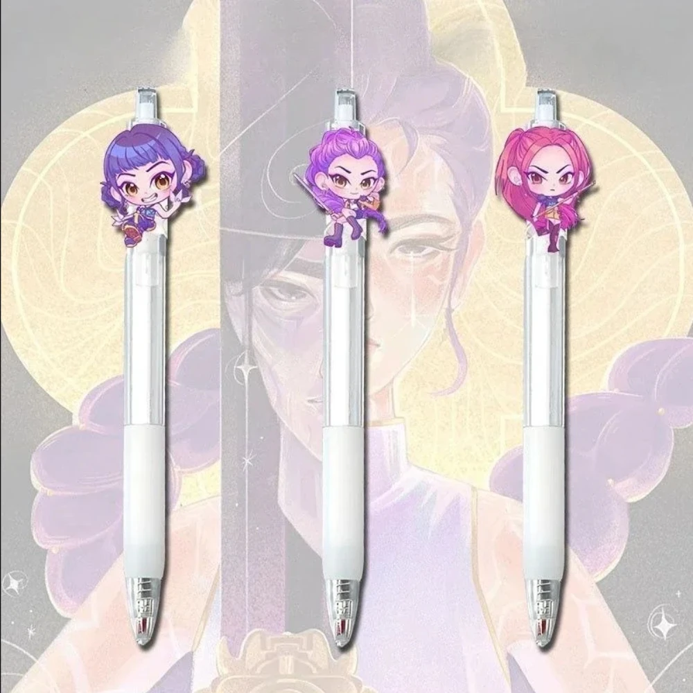 6/48p Kpop شيطان الصيادين لطيف 0.5 مللي متر هلام أقلام القرطاسية الكرتون أنيمي الأجهزة الطرفية المشتقة اللوازم المكتبية المدرسية هدايا الحفلات