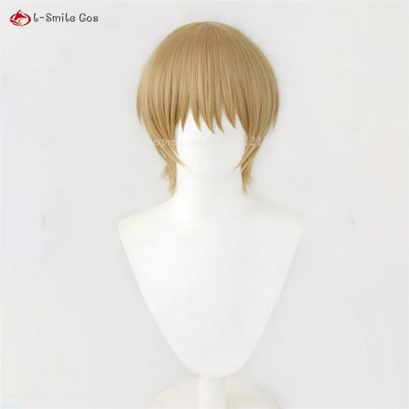 

Парик для косплея аниме Okita Sougo 70 см/32 см, светло-льняные коричневые парики, косплей, аниме, костюмы для косплея, парик, термостойкие синтетические волосы