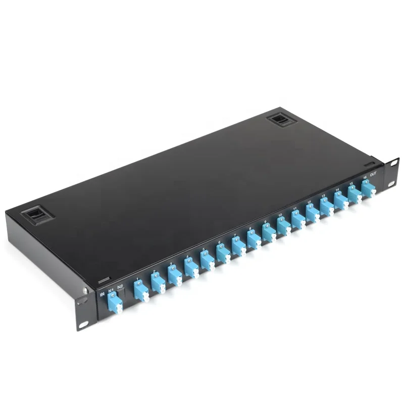1x16 1:16 SC LC/ UPC APC Singlemode 19 Inch Rack Mount Splitter 19 Distribution Frame Fiber Optical PLC ODF Optical Splitter