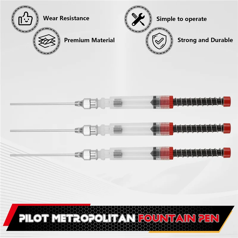 

Новинка! 5 шт., наполнитель для чернильного шприца, пилотная Metropolitan Fountain Pen, пружинный преобразователь со съемным тупой игольчатым наконечником