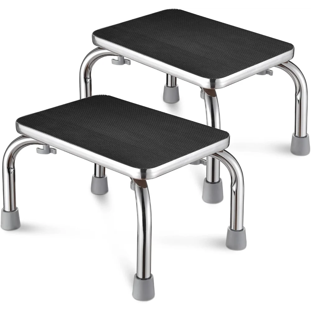 

2 Packs Medical Steel Step Stool Anti-Slip Platform Footstool for Seniors Adults