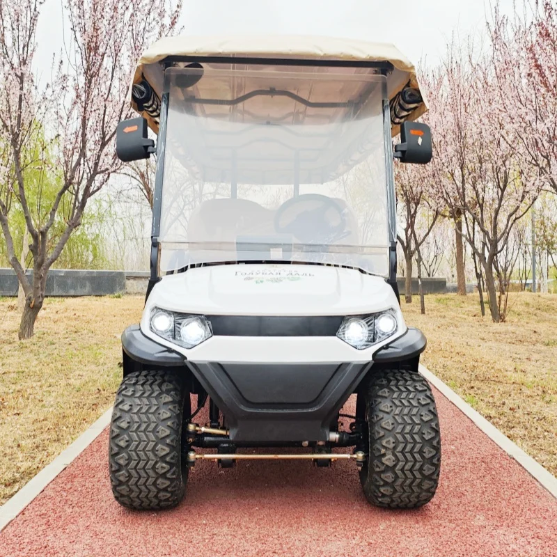 2026 Classic 8 Seater Electric Golf Cart Open Type Beach Vehicle Has Enough Power Rain Cover 12-Inch Tires Upholstered Seat