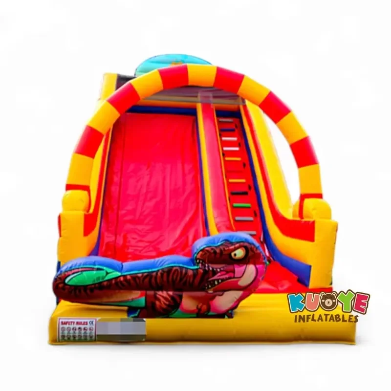 Dinosaur Slide Inflatable Swimming Platform Island