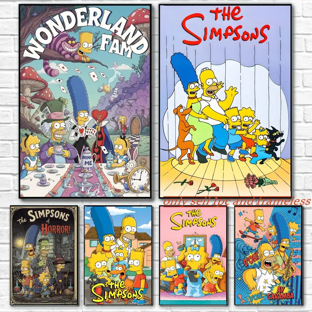 Anime Comic T-The Simpsons Poster HD Poster Wall Art interior Hallway Home Decoration Holiday Gifts