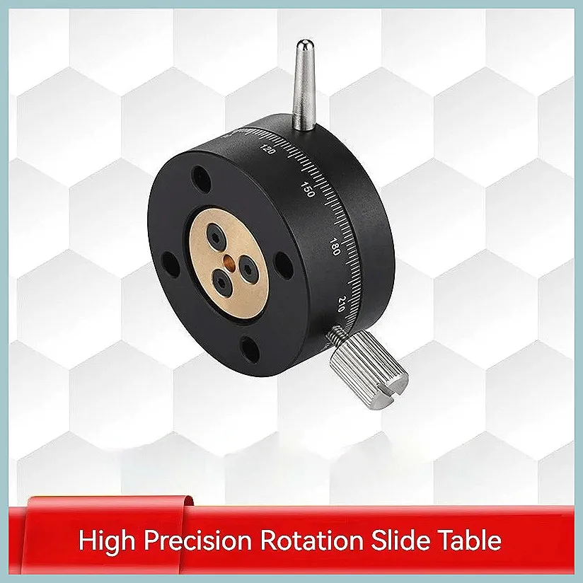 High-Precision Rotary Micro-Adjustment Stage REG25/40/60, R-Axis Knob-Feed Positioning Platform for Optical Alignment