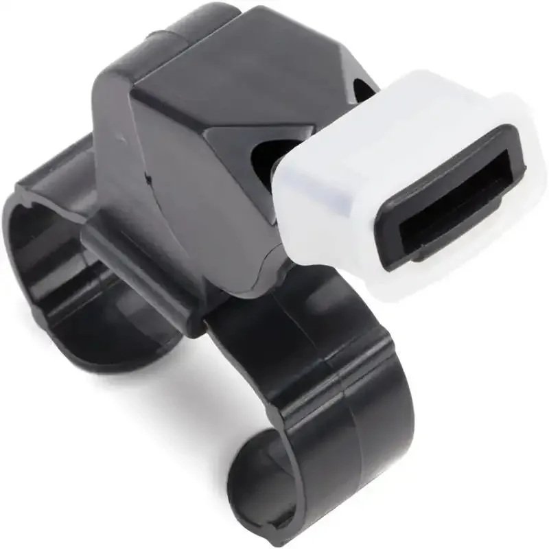 1pcs High Quality New Black Plastic Pealess Finger Grip Sports Skate/Football Referee Mouth Whistle