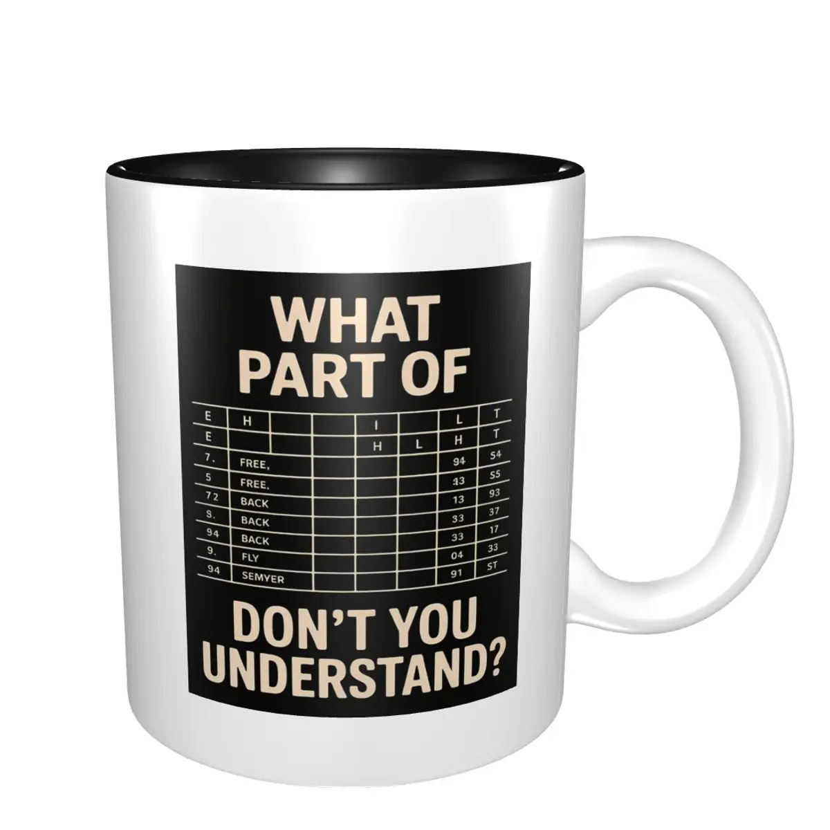 Swimming Swimmer What Part Don't You Understand Swim Team Mug Ceramic Coffee Cups Tea Mugs Milk Cup Drinkware Gift for Woman Man