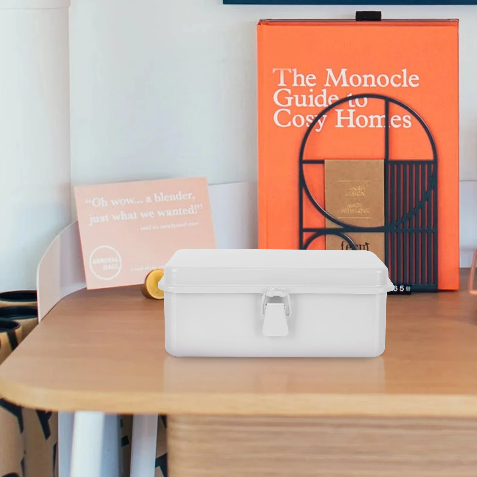 

Stationery Storage Box Large Capacity Iron Desktop Organizer For Office School Supplies Drop Proof Wear Resistant Smooth Easy