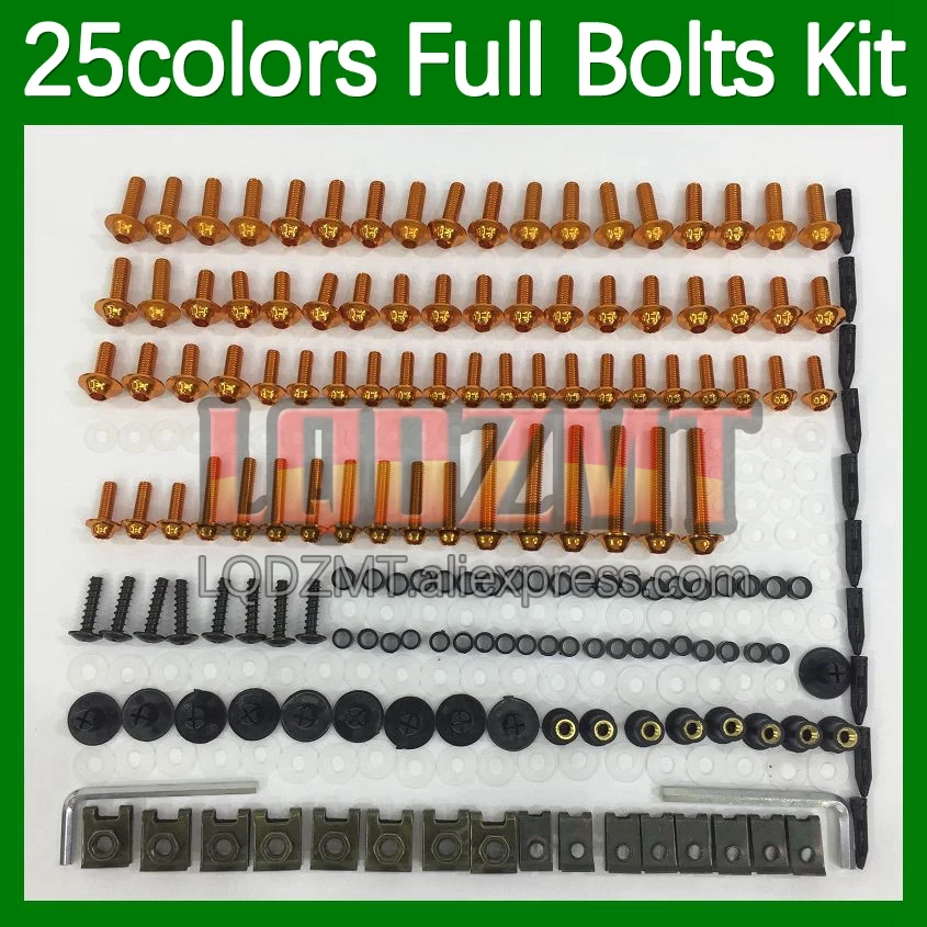 268pcs Body Bolt Full Screws Kit For SUZUKI TL1000 R TL1000R 98 99 00 01 02 03 1998 1999 2001 2002 2003 Fairing Bolts screw Nut