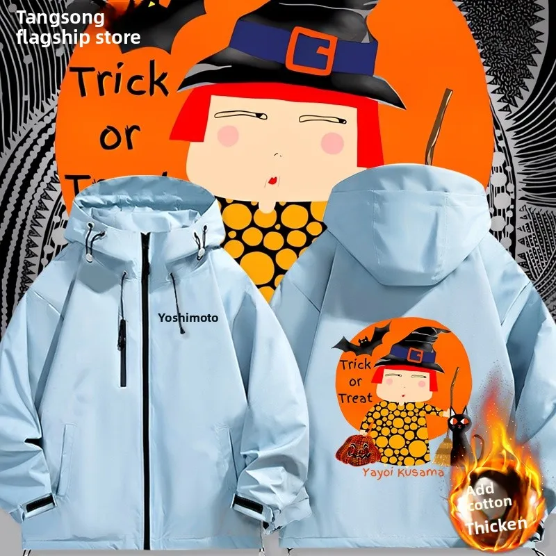 

Куртка Nara Polka Dot Pumpkin Artist Art ex Jaet, ветрозащитная, из полиэстера, нейлона и волокон Cosite, с длинными рукавами, на молнии