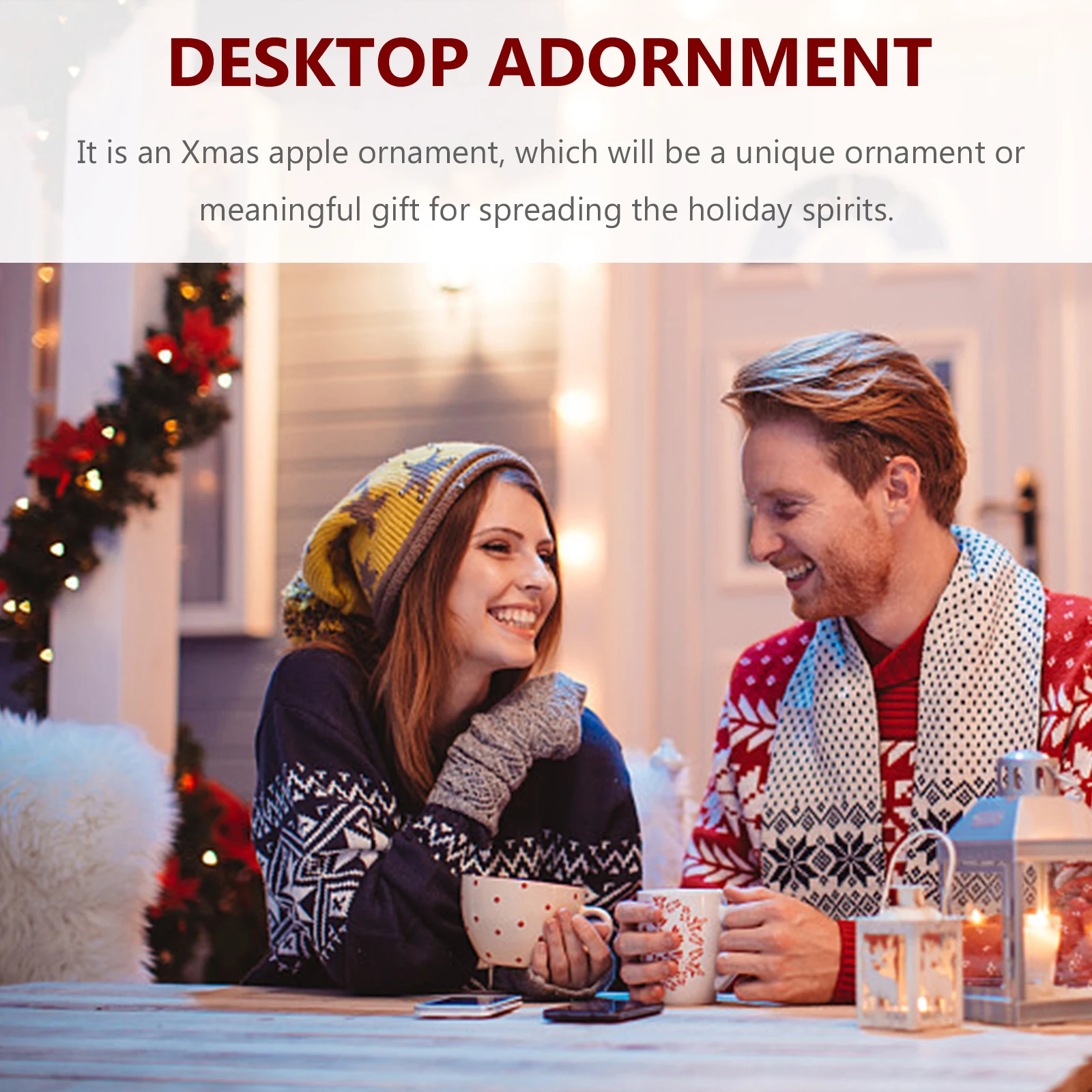 

Fake Fruit Ornament Simulated Red Sandalwood Christmas Decoration Desktop Adornment Xmas Ornament Red Sandalwood