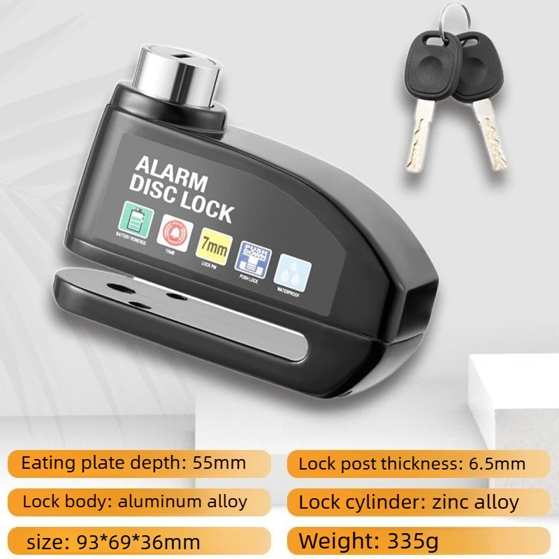 

Motorcycle Alarm Disc Brake Lock Security Wheel Disk Padlock Waterproof 110dB Loud Anti Theft Alarma Motorcycle Disc Lock New