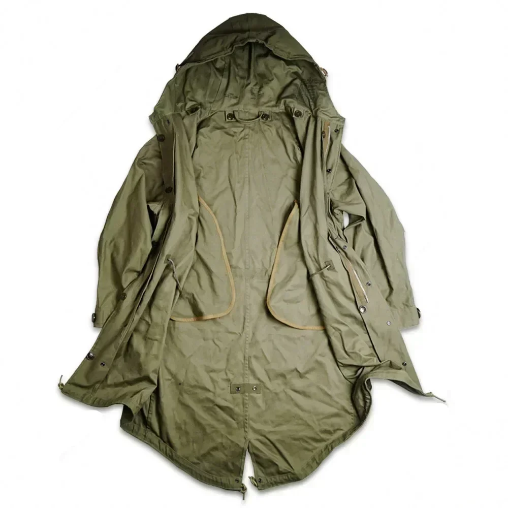 M51 American Soldier Fishtail Coat Warm Trench History Replay Jacket Zimowa męska odzież wiatroszczelna M1950 Fishtail Trench Coat