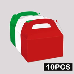 10 Pack Colorful Paper Gable Gift Boxes - Gift Boxes for Kids Birthday Party, Wedding, Baby Shower, 6.2 x 3.5 x 3.5 Inches