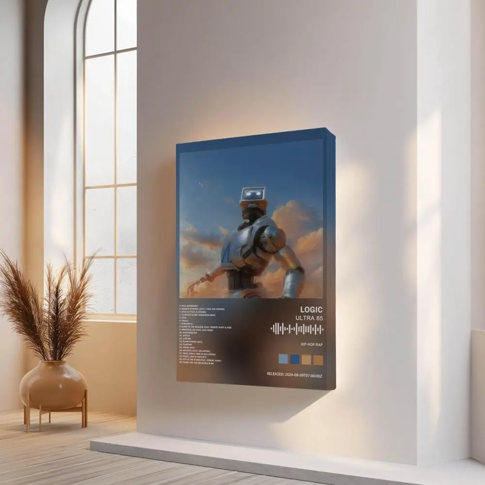 Logic  Painting Calligraphy Inner Frame Album Cover Art Coffee House Bar Room Wall Decor