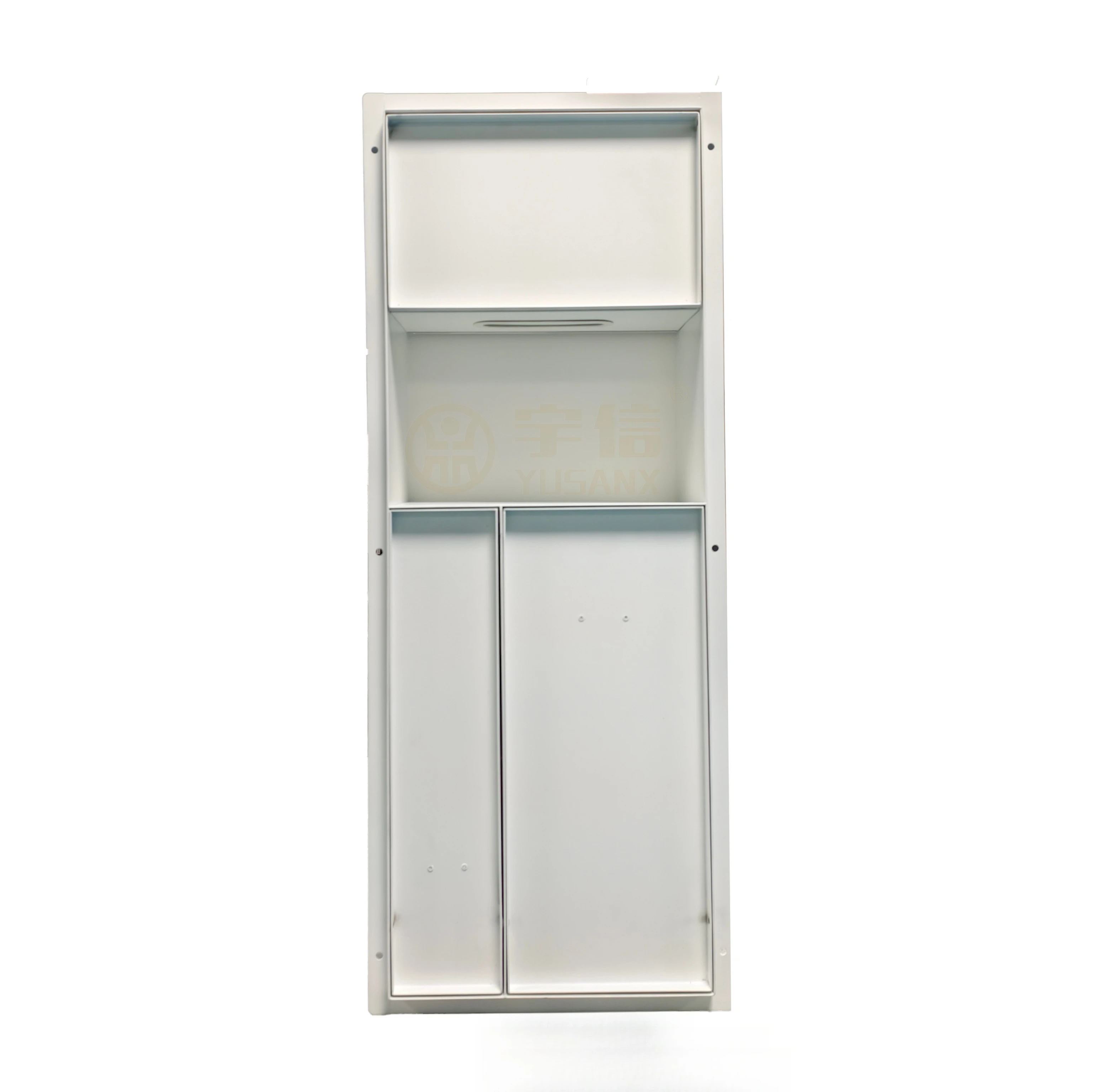 Customized Concealed 304 Stainless Steel All-in-one Toilet Paper Toilet Brush Holder Phone Shelf Trash Can Wall Rimless Niche