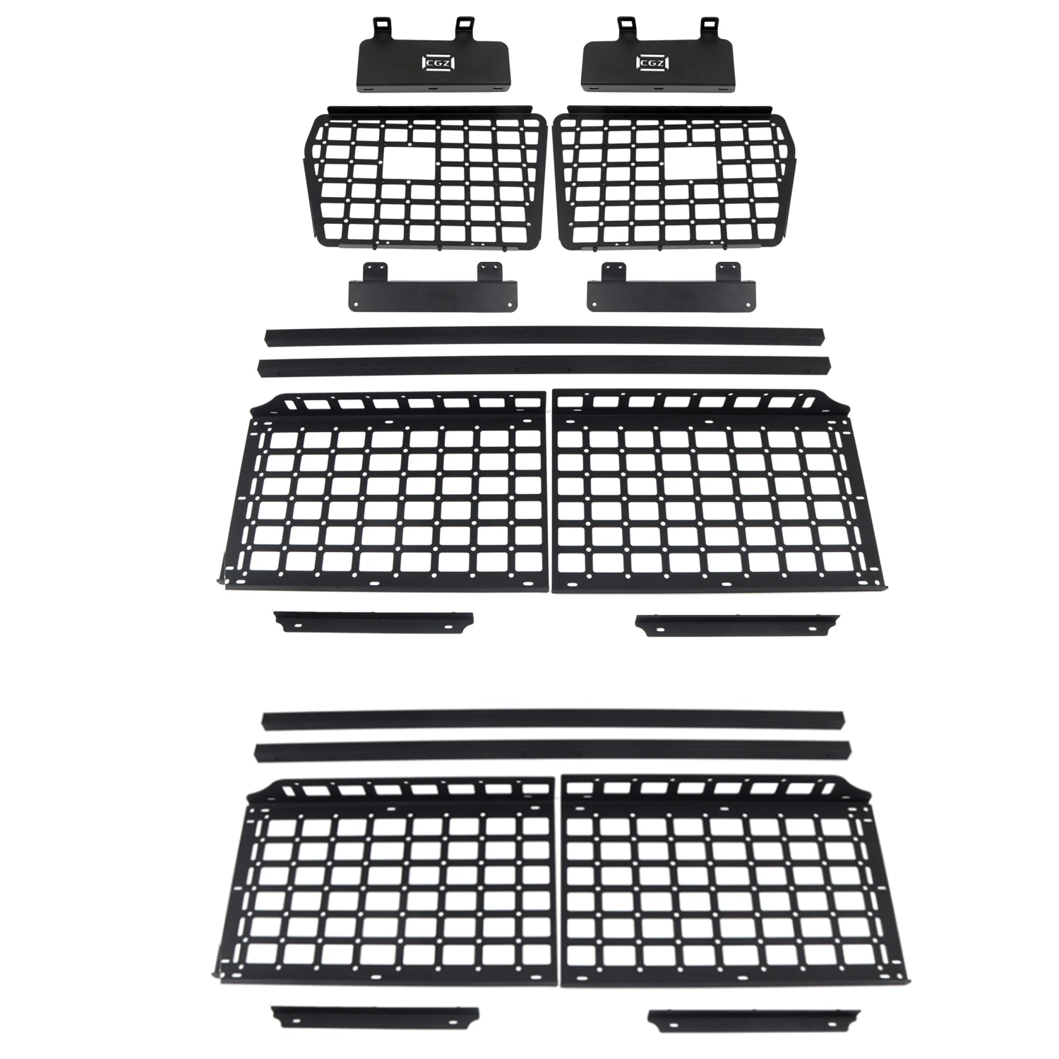 CGZ MOLLE PANEL Trunk Two Shelves Cargo Storage Racks Fit for Land Rover Discovery 3 LR3 / Discovery 4 LR4 2004-2016