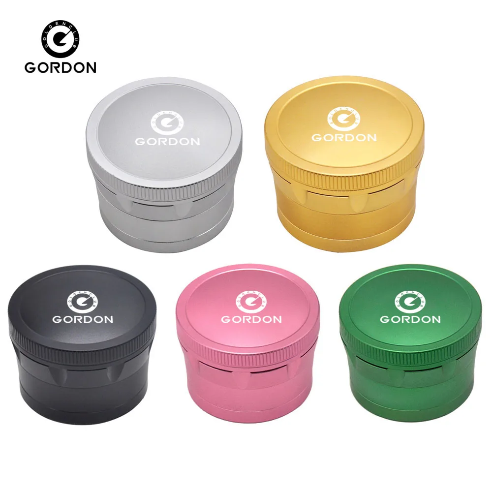 GORDON Aluminum Grinder 63mm 4 Layers Herb Grinder Accessories