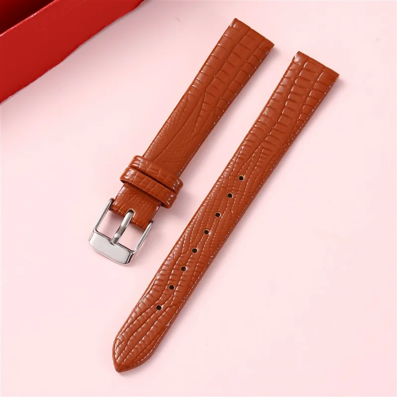 Lizard Grain Slim Leather Watch strap 8mm 10mm 12mm 14mm 16mm For Women Watch Accessories High Quality Lizard Watchband