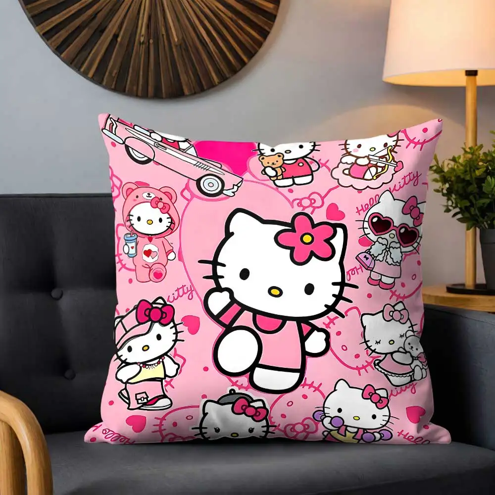 

Pillow Cases Kawaii Kitty Cushions Home Decor Items Decorative Pillowcase Pillowcases for Pillows Cushion Cover Sofa Decoration
