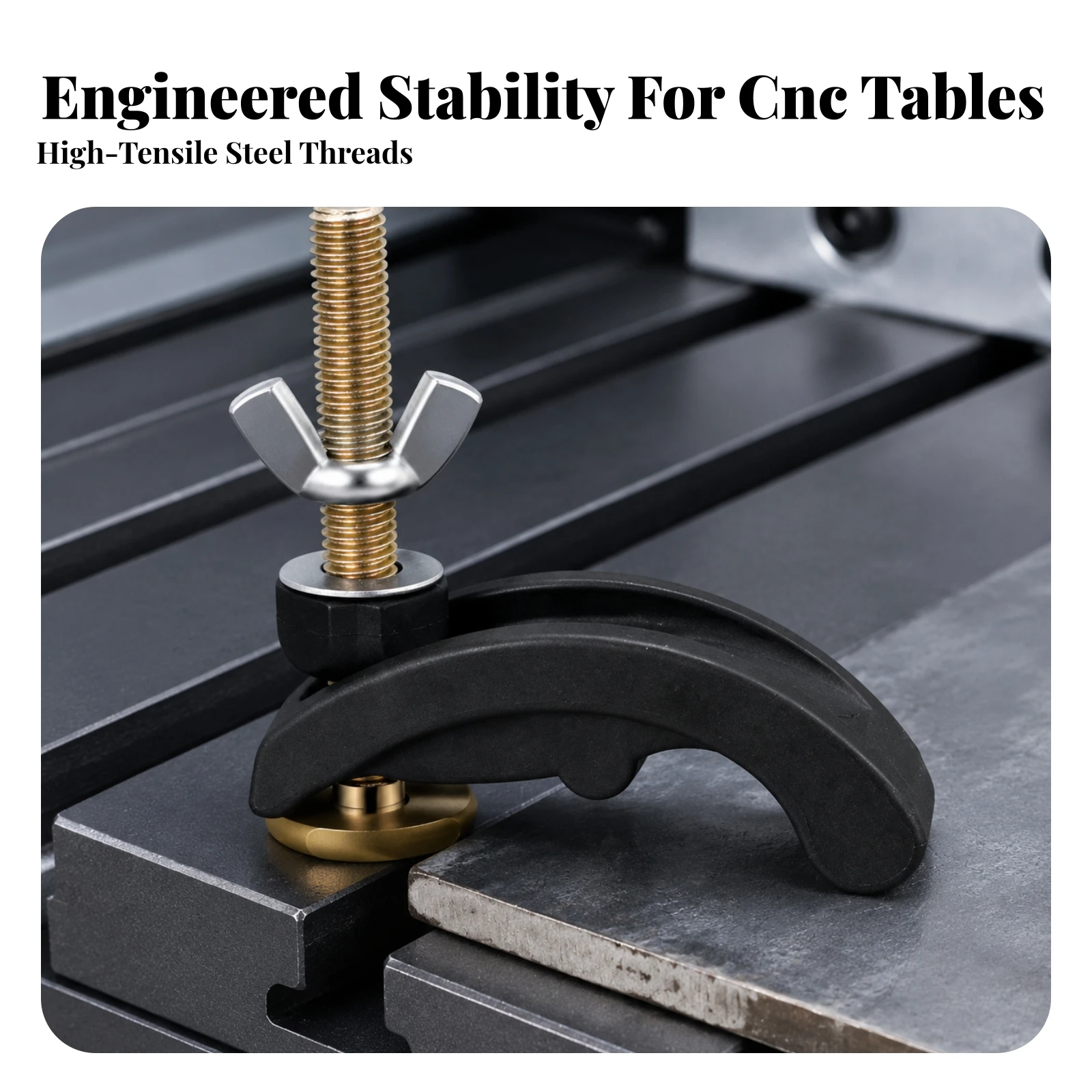 Engraving Machine Clamping Fixture Hand-Tightened Clamping Fixture with Wing Nut Workpiece Clamp Manual for Engravers