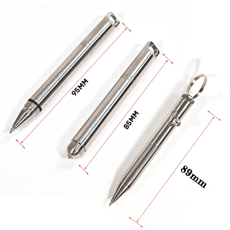 EDC Mini Pure Titanium Self Defense Tactical Pen Portable Metal Signature Pen With Tungsten Steel Head Glass Breaker Gift