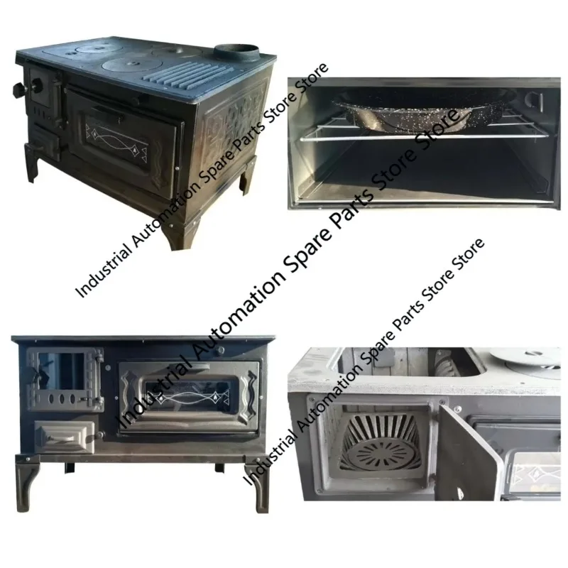 Durable MF44 Matte Black Cast Iron Cooker High Quality Wood Burning Heater with Cooking Surface