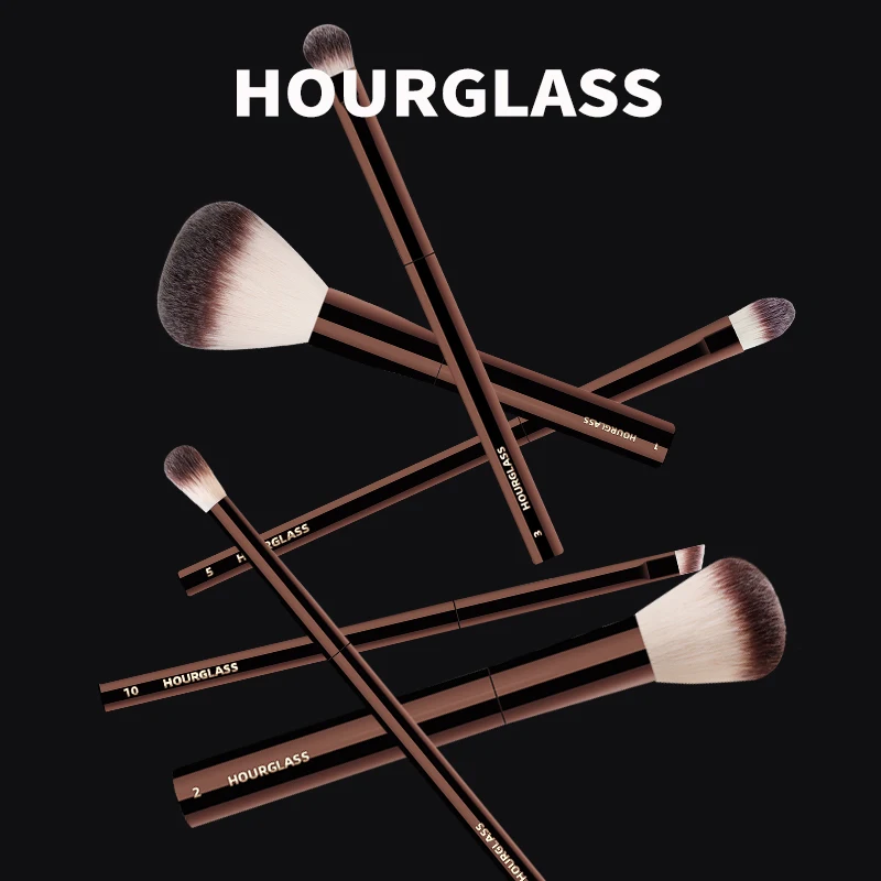 Hourglass-Pinceau de maquillage pour eye-liner et eye-blogueur, poils en fibre douce et douce pour la peau, design tendance, pinceau pour les yeux unique, n ° 10