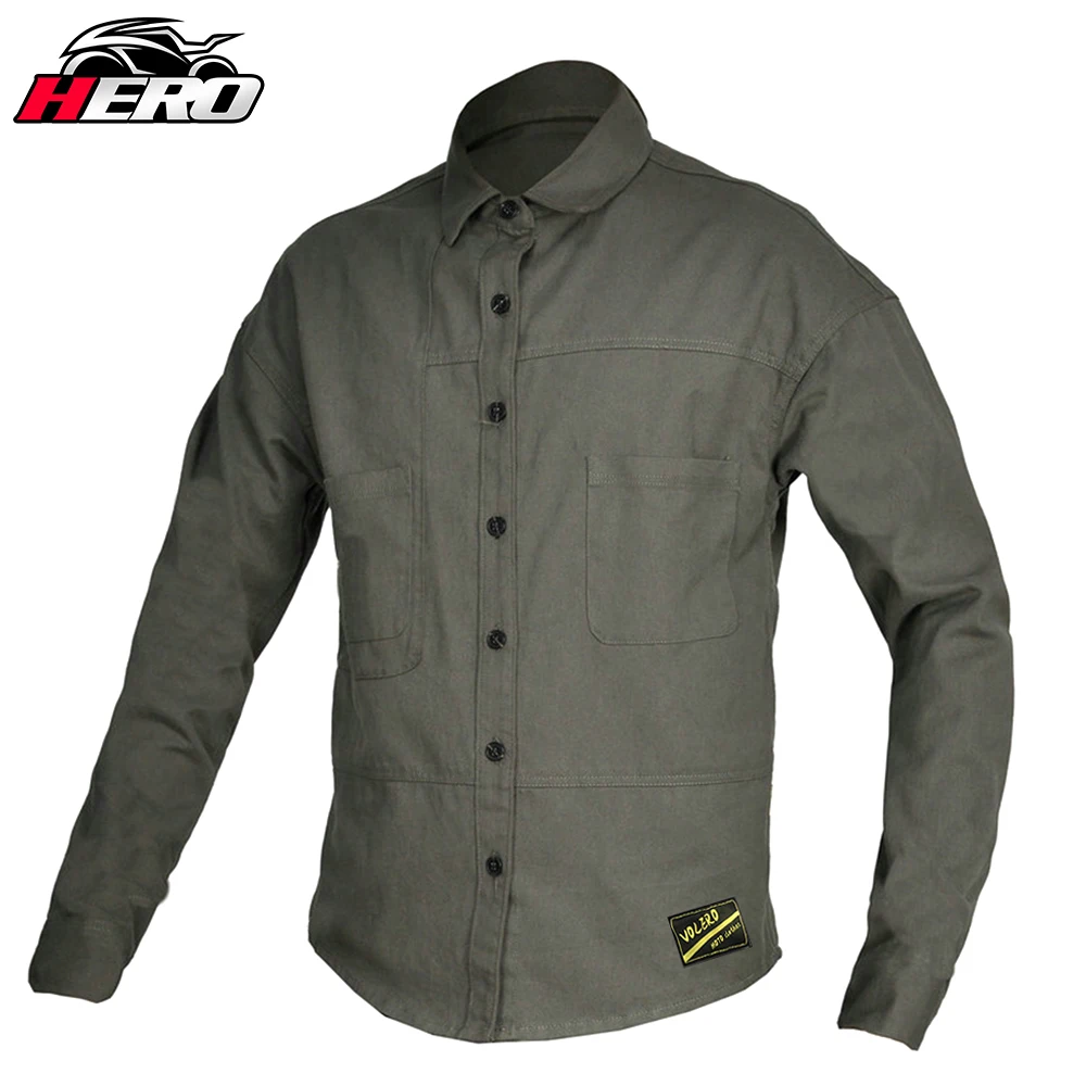 Motorcycle Jacket Retro Men Shirt Protective Gear Summer Motocross Enduro Racing Oxford Jacket Motorbike Clothing S-4XL