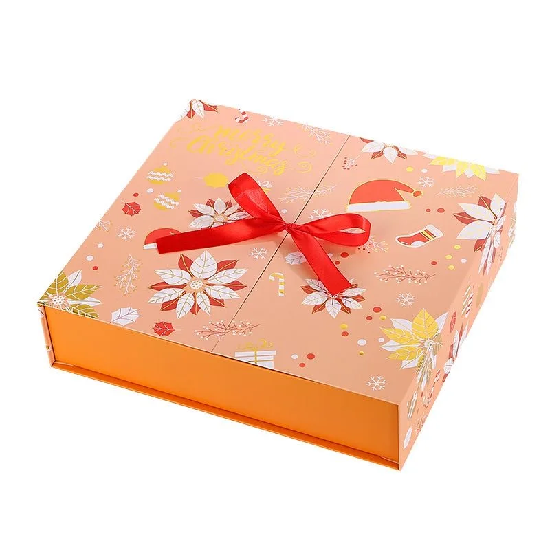 customized. Wholesale Luxury Custom Christmas Theme Calendar Countdown Blind Box Cardboard Gift Box Packaging Box