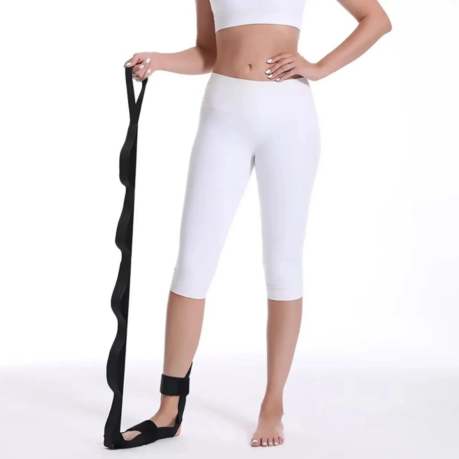 Yoga-Bein- und Fußdehnungsband – strapazierfähiges Oxford-Gewebe, ideal für Pilates und Yoga, universelle Verwendung, Dehnhilfe, flexibles Fabri – Detail 2