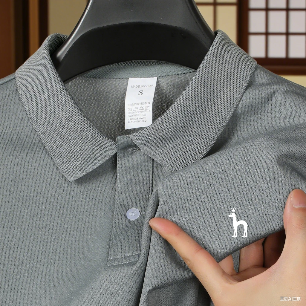 High end brand men's short sleeved polo shirt, summer fashion hot selling golf casual T-shirt image 5